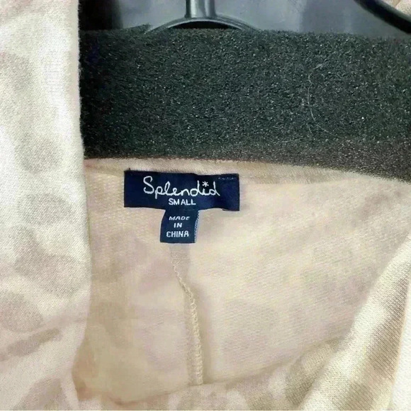 Splendid Set Mockneck Sweater Trackpant Nude Animal Print NWOT - Picture 7 of 9